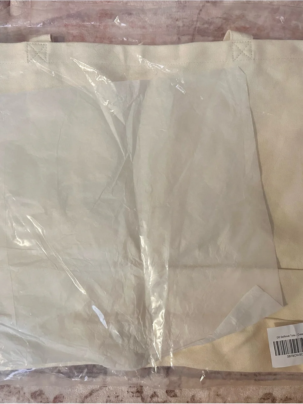 NWT - Daily Drills Mystery Canvas Tote with Navy Print